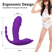 Juguetes Sexuales Vibradores para Mujer, Diseño Triangular, 10 Modos de Vibración, Recargable por USB, Impermeable, Silencioso, Portátil, Consoladores
