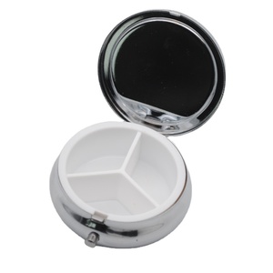 Dia. 52mm blank round metal pill box/ pill case with cutter in stock