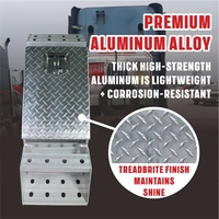 Caja de Herramientas de Aluminio Resistente, Impermeable y con Cerradura, de 12 Pulgadas de Ancho, para Camiones y Remolques de Plataforma
