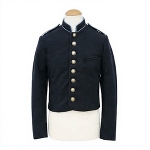 Chaquetas de Exterior para Hombre, Estilo Histórico, Cuello Alto con Botones, Manga Larga, Corte Regular, con Logotipo Personalizado - Product Image 1