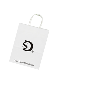 Bolsas de Papel Blancas de Lujo al por Mayor con Asas Retorcidas, Bolsas de Compras con Logotipo Personalizado para Ropa, Regalos y Tiendas Minoristas - Product Image 1