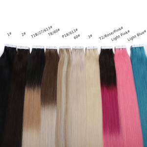 Venta al por mayor de extensiones de pelo de cinta invisible cabello natural virgen chino todos los colores puntas saludables adecuadas suave y sedoso - Product Image 6