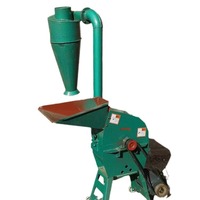 Broyeur à marteaux à double arbre pour paille, matériaux secs/humides, moteur/engrenage, capacité 2T/H