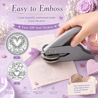 Embosseur en métal personnalisé en forme de cœur, logo personnalisé avec nom d'amour, tampon de sceau en papier de 42 mm, invitations de mariage, lettres d'amour, boîtes cadeaux