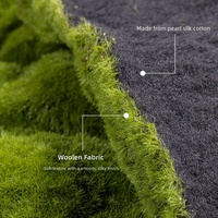 Rumput Lumut Buatan Dekoratif DIY, Rumput Lumut Tiruan, Tanaman Hijau Lumut Palsu untuk Dekorasi Lanskap Supermarket