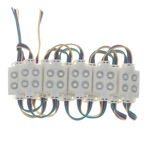 Không thấm nước DC12V tiêm 5050 1 Wát màu LED Modul 4 cái RGB SMD mô-đun - Product Image 4