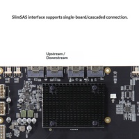 Placa base SFF-8654 SlimSAS a PCIe 4.0 X16 de 4 ranuras con chip de conmutación PLX88096 para tarjetas GPU/red de doble ancho en stock