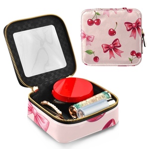 Custom Cartoon Girl <b>Makeup</b> Vanity Bag Cosmetic <b>Case</b> Travel Portable <b>Makeup</b> Storage Semi-Travel PVC Cosmetic Bags Zipper Closure - Product Image 2