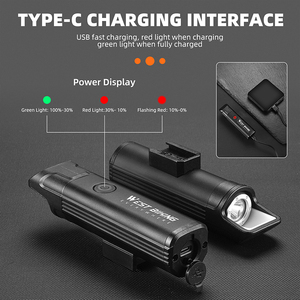 自行车头灯防水 USB 自行车 LED 前灯 <span class=keywords><strong>1300</strong></span> 流明头灯 自行车灯 可充电自行车灯 - Product Image 2