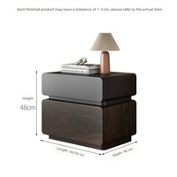 Table de chevet minimaliste nordique bicolore en bois avec tiroirs, meuble d'appoint pour salon et maison