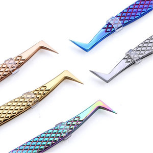 Top Selling Lightweight Eyelash Tweezers With Comfortable Grip Custom Made Multi Color <b>Cheap</b> Price Eyelash <b>Extension</b> Tweezers - Product Image 5