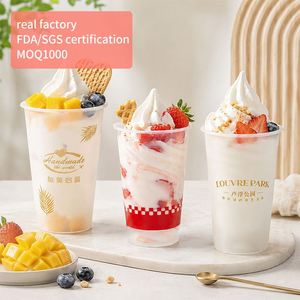 Vaso Desechable de Plástico PP para Bebidas de 16oz, con Logotipo Personalizado, para Conferencias, Exposiciones, Eventos, Reuniones, Uso Único, para Llevar - Product Image 1