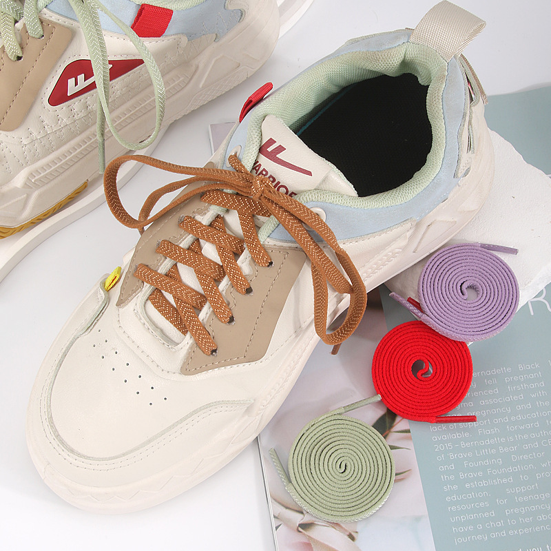 Elastic Arrow Pattern Width 6mm Polyester Woven White Shoes Band Multicolor Flat Sneaker Shoelaces