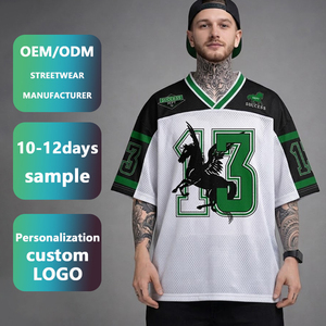 Camiseta Deportiva Retro de Fútbol Americano Personalizada, Estilo Streetwear, con Estampado Gráfico de Pegaso, Corte Holgado, para Hombre y Mujer - Product Image 1