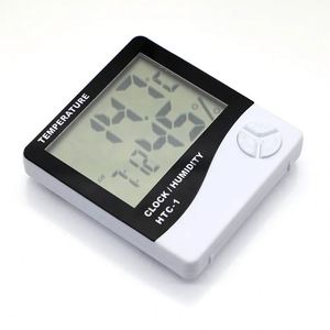 MHK48 Indoor Room LCD Electronic Temperature Humidity Meter Digital Thermometer Hygrometer Weather Station Alarm <strong>Clock</strong> HTC-1 - Product Image 5