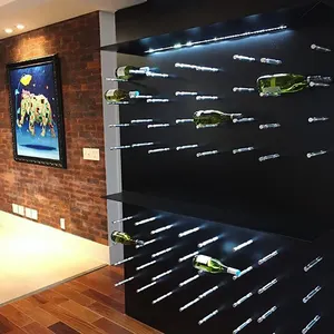 Minghou produttore supporto di bottiglia di vino vino rack a parete vino pioli per cantina
