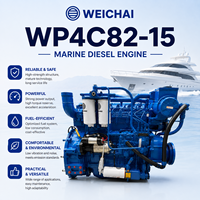 Moteur diesel marin SCDC Weichai WP4 Series WP4C82-15, petit moteur 4 cylindres pour bateau de patrouille et bateau de service aquacole