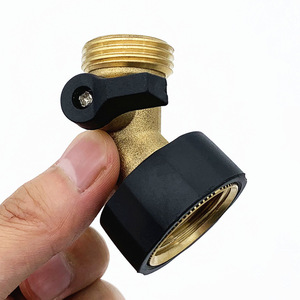 Válvula de codo de latón para manguera de jardín, rosca de 1/2 pulgada, para irrigación, conector de agua duradero - Product Image 4
