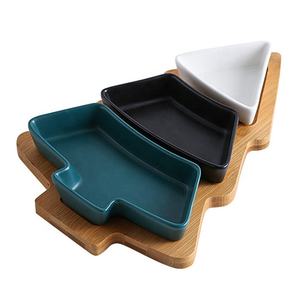 <span class=keywords><strong>Assiette</strong></span> en bois en <span class=keywords><strong>forme</strong></span> d'arbre de Noël Plateau de service décoratif en bois pour fruits et fruits pour la décoration intérieure - Product Image 1