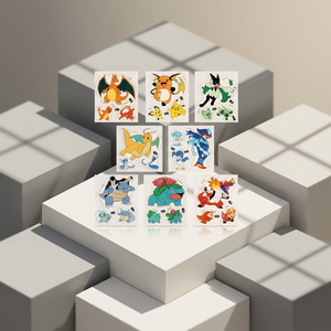 Lámina de Pegatinas de PVC Suave con Emblemas de Pokémon, Set de 24 Piezas, Lindas Pegatinas de Dibujos Animados Kawaii para Niños, Material Escolar, Pikaed, Sellado Coreano - Product Image 1