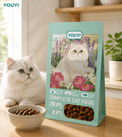 Sacs personnalisés imprimés pour aliments pour chats avec logo, sachets souples pour aliments pour chats, 500g, emballage alimentaire pour animaux de compagnie résistant à l'humidité
