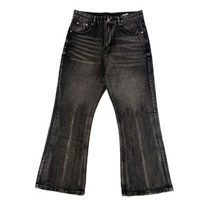 <span class=keywords><strong>Jeans</strong></span> da Uomo Personalizzati, Casual, Gamba Larga, Neri, Lavaggio <span class=keywords><strong>Stone</strong></span> Washed, Stile Baggy Cargo a Gamba Dritta - Product Image 3