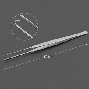 Pinzas médicas, pinzas rectas y largas, pinzas dentadas, pinzas grandes y puntiagudas para tejidos estrechos, pinzas quirúrgicas de acero inoxidable - Product Image 1