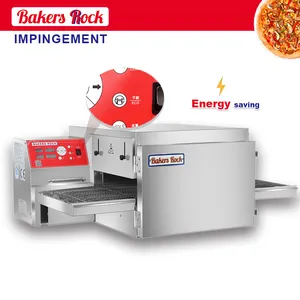 Fornecedor de forno de padaria com correia transportadora comercial de impacto de 16 polegadas para forno de pizza contínuo