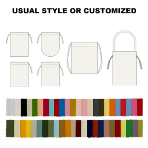Bán hàng nóng biểu tượng tùy chỉnh Quà Tặng đóng gói lưu trữ bông vải Dây Kéo Túi Quà Tặng nhỏ túi - Product Image 4