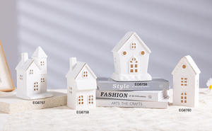 Factory Wholesale <strong>Christmas</strong> Miniature LED-Lighted Ceramic <strong>Houses</strong> for <strong>Village</strong> Decoration - Product Image 6