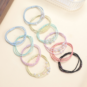 Elastico alto 3-in-1 accessori <span class=keywords><strong>per</strong></span> <span class=keywords><strong>capelli</strong></span> colore caramella semplici elastici <span class=keywords><strong>per</strong></span> le donne <span class=keywords><strong>per</strong></span> lo stile di festa - Product Image 1