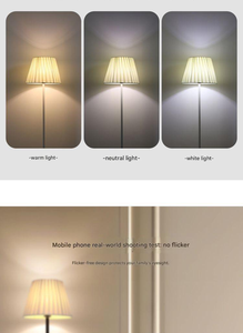 Lámpara <span class=keywords><strong>de</strong></span> <span class=keywords><strong>Pie</strong></span> LED Moderna <span class=keywords><strong>de</strong></span> 9W, 3 Temperaturas <span class=keywords><strong>de</strong></span> Color, Negra, con Pedal, para <span class=keywords><strong>Lectura</strong></span>, Dormitorio, Estudio, Oficina, Hotel - Product Image 4