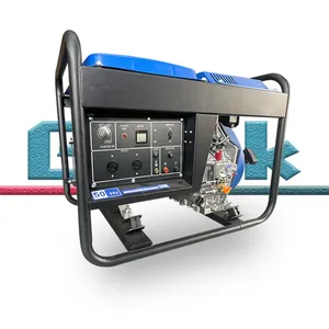 Genk Recoil hand start 3kva generatore diesel monofase 110V 220V 25mm tubo open frame 3kw generatore