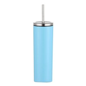 แก้วน้ำสแตนเลสทรงกระบอกตรงขนาด 20 ออนซ์ พร้อมหลอดดูดน้ำเย็น - Product Image 5