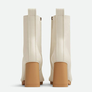 Fashion Trend Women Short <b>Boots</b> Square Toe High Chunky Heels Shoes Side Zipper Ankle - Product Image 3