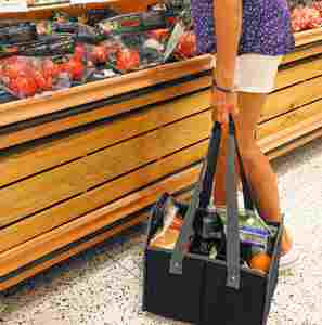 Collapsible 6 Bottle Storage <b>Box</b> Reusable Portable Wine Carrier Case for Tote Bag <b>Moving</b> - Product Image 3