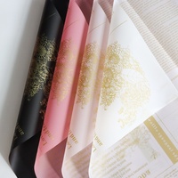 Papier mat imperméable à motifs végétaux pour emballage floral, idéal pour les fleuristes, les bouquets et les emballages cadeaux - Vente en gros