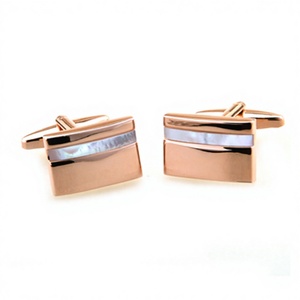 Mancuernillas de Oro Rosa con Madreperla para Hombre, Clip de Corbata para Traje, Elegante Accesorio para Boda y Esmoquin, Personalizado, el MEJOR - Product Image 1