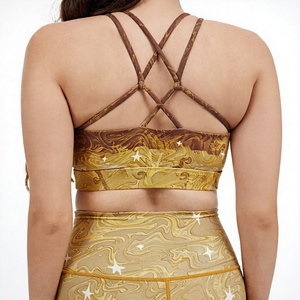 Ensemble de yoga et d'entraînement 2 pièces personnalisé à imprimé animal pour femme, taille mi-haute, sans couture, en Spandex/Polyester, tenue de sport - Product Image 6