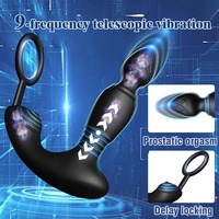 TT FOREST Prostata-Massagegerät Analvibrator mit Stoßfunktion, 7 Vibrationsmodi, Fernbedienung, Wasserdichter Analplug für Paare