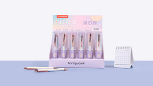 ปากกาลูกลื่นโลหะสไตล์มินิมอลปากกาลูกบอลสีดำดีไซน์เฉพาะสำหรับการเขียนที่ราบรื่นความกว้าง0.5มม. รวมกล่องแสดงผล - Product Image 5