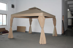 Tente de gazebo à double toit imperméable pour l'extérieur avec poteau en aluminium Moustiquaire Cadre en métal plastique Parties Arbours Pergola Arch - Product Image 3