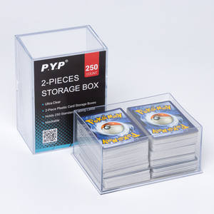 Boîte de rangement transparente pour cartes à collectionner, 2 pièces, compatible avec les cartes de sport, TCG, cartes à jouer, boîte de collection - Product Image 6