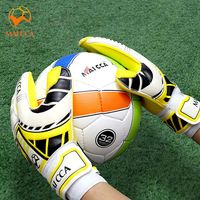 Guantes de Portero Profesionales de Látex, Guantes de Portero de Fútbol de Calidad Confortable con Protección para los Dedos