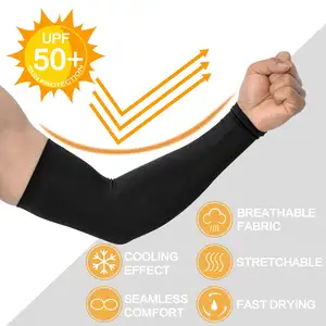 Custom Logo UV Sun Protection Cooling Compression Sports Arm Sleeve Cycling Fishing Manches Sublimation Blank Arm Sleeves