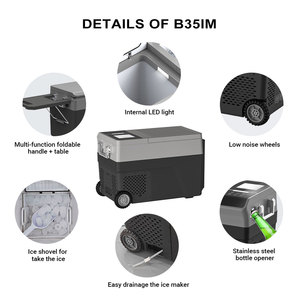 Réfrigérateur de voiture 38L avec compresseur solaire et batterie, 12V 24V, congélateur, glacière <span class=keywords><strong>électrique</strong></span> pour camion et voyage - Product Image 2