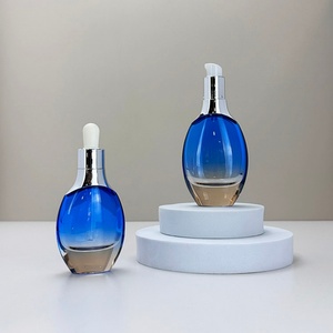 Botellas de Vidrio de Lujo de Alta Calidad para Suero, 1 oz 2 oz, Capacidad de 50 ml, con Tapa de Rosca y Bomba Dosificadora para Crema Facial para el Cuidado de la Piel - Product Image 1