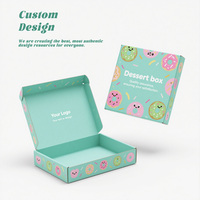Conception Personnalisée Logo Eco Friend Impression de Qualité Alimentaire Pliable Gâteau Alimentaire Cookie Pain Pâtisserie Donut Macaron Boîtes d'Emballage en Papier