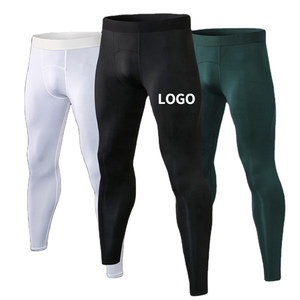 Leggings da Uomo Vedo per Palestra in Dropshipping con Logo Personalizzato, <span class=keywords><strong>Neri</strong></span> a Compressione per Sport Corsa e Allenamento Atletico, Pantaloni Aderenti da Fitness - Product Image 1