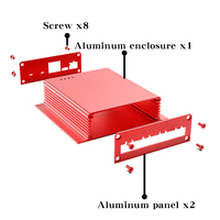 Montaje en pared dividido perfil de aluminio extruido Pcb carcasa electrónica personalización amplificador de Metal caja de caja